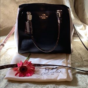 Coach black and white bag